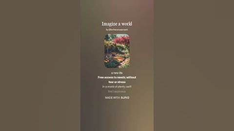 Imagine a world (AI Song) by #Suno lyrics by Meta Llama 3.2 AI Artificial Intelligence