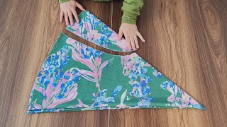 картинка: 💚 Великолепная блузка, которую можно надеть всего за час, используя совсем немного ткани ✂️