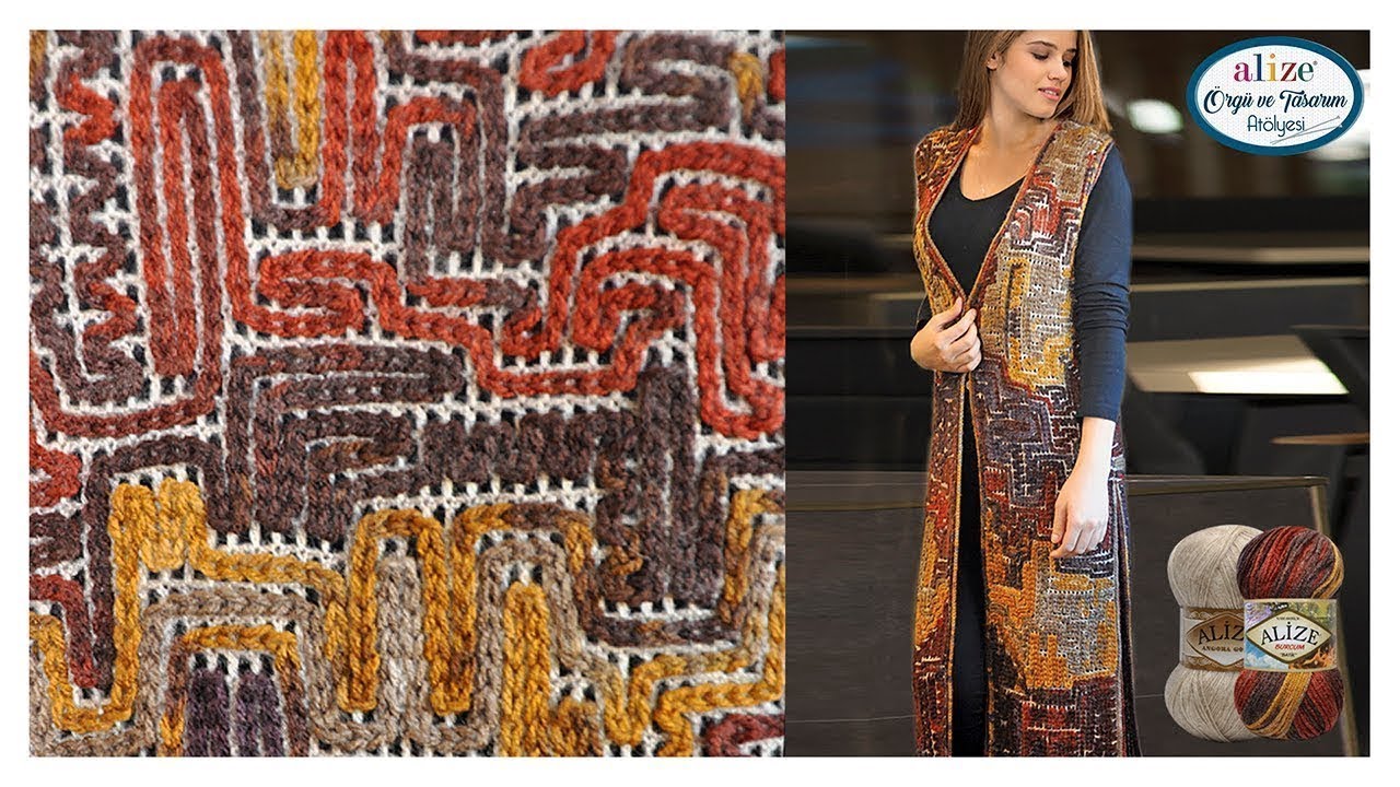 Zincir Isi Uzun Yelek Yapimi Chain Work Vest W Alize Burcum Batik Youtube Batik Tig Isi Ceket Yelek