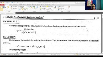 Bode plot - Quadratic factor