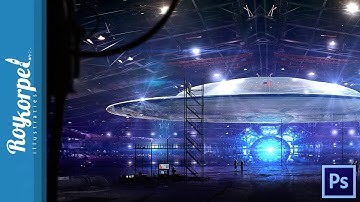 Secret US UFO - Photoshop speedart - time-lapse