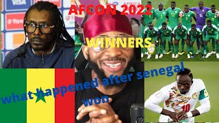 CROWD OF SENEGALESE ARE WAITING FOR THE PLAYERS AFTER AFCON WINS#afcon2022#senegalwin#africa