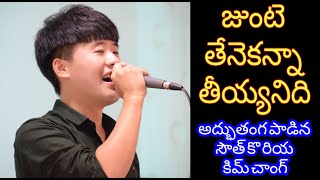 A Korean boy singing Telugu song Junte Thenekanna MR. Kim Chang