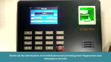 eSSL LX16 How to Clear all data