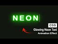 Text Glowing animation #css