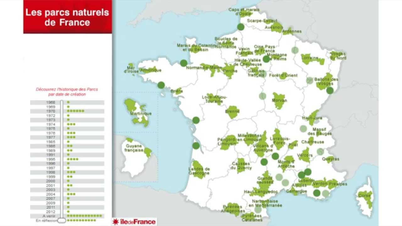 carte des parcs naturels de france