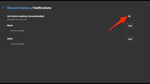 How to stop Notification Prompts in Microsoft Edge
