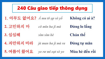 Tranh thủ lúc rảnh học thêm 240 Câu Giao Tiếp Thực Tế | 실전 한국어 240문장