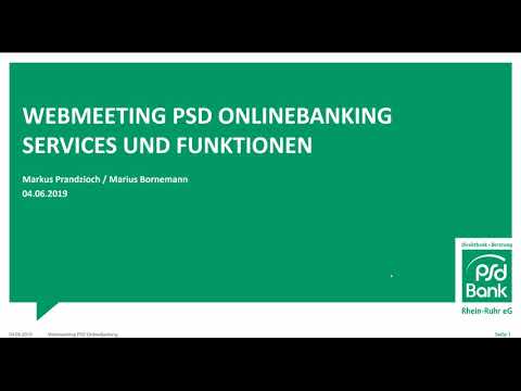 Webinar PSD OnlineBanking - Services und Funktionen