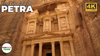 The Lost City of Petra - Walking Tour - 4K - with Captions