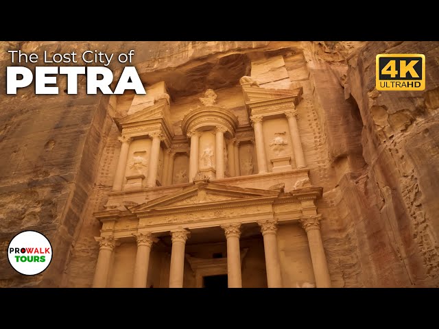 The Lost City of Petra - Walking Tour - 4K - with Captions class=