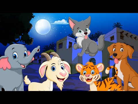 Sounds Of Wild Animals | Familiar Animals Elephant, Dogs, Horses, Cow, Cats, Giraffe, Monkey, Wolf