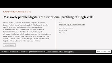 Massively parallel digital transcriptional profiling of single cells | RTCL.TV