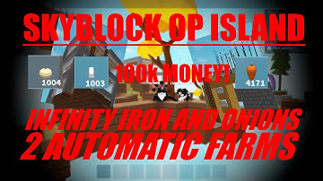 **OP ISLAND** Skyblock 100K MONEY | Automatic Iron and Onion Farm|COMPLETELY NEW COOL ISLAND/Grinder