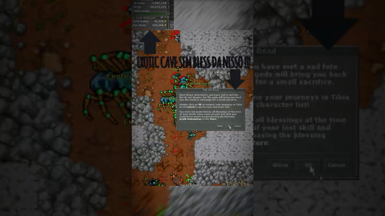 MORRI NA EXOTIC CAVE SEM BLESS😱DRUID 180+.