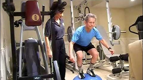 BOSU Ball Squats with Rotation