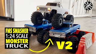FMS Smasher V2 1:24 Monster Truck - Fun Indoor Basher and Racer