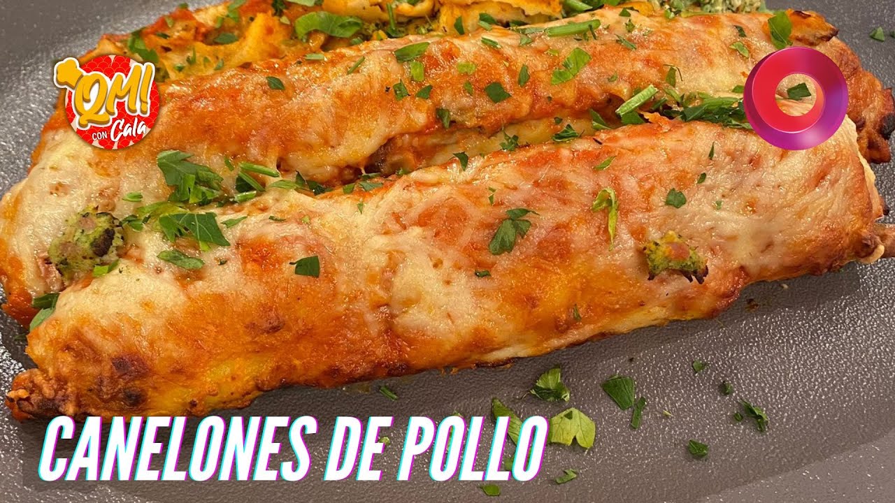 Los más ricos canelones de pollo y espinaca