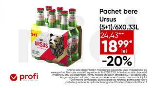 Psst Profi E Mereu Aici, Cu Prețuri Mici Acum Ai Pachet Bere Ursus 6X0.33L La Un Pret Special.