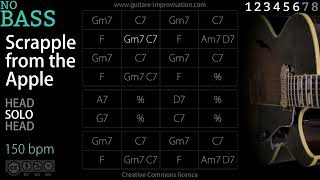 Scrapple From The Apple NO BASS (Jazz/Swing feel) 150 bpm : Backing Track