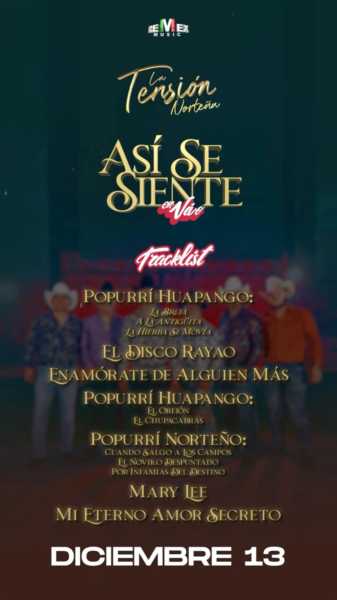 #AsíSeSiente En Vivo de La Tension Norteña llega mañana ?