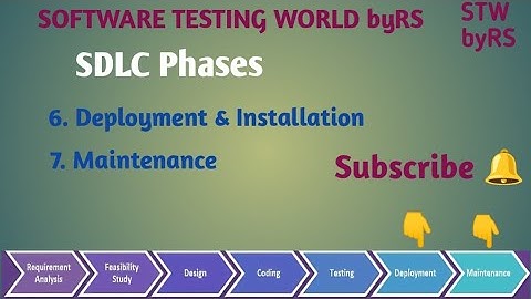 Deployment & installation | Maintenance phase in sdlc #sdlc #sdlcphases #softwaretestingworldbyRS