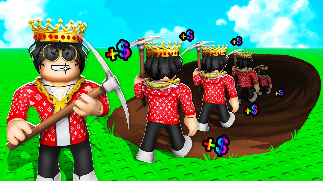 روبلوكس التنقيب عن الألماس لكن كل ثانية يتضاعف عدننا!🔥⛏️