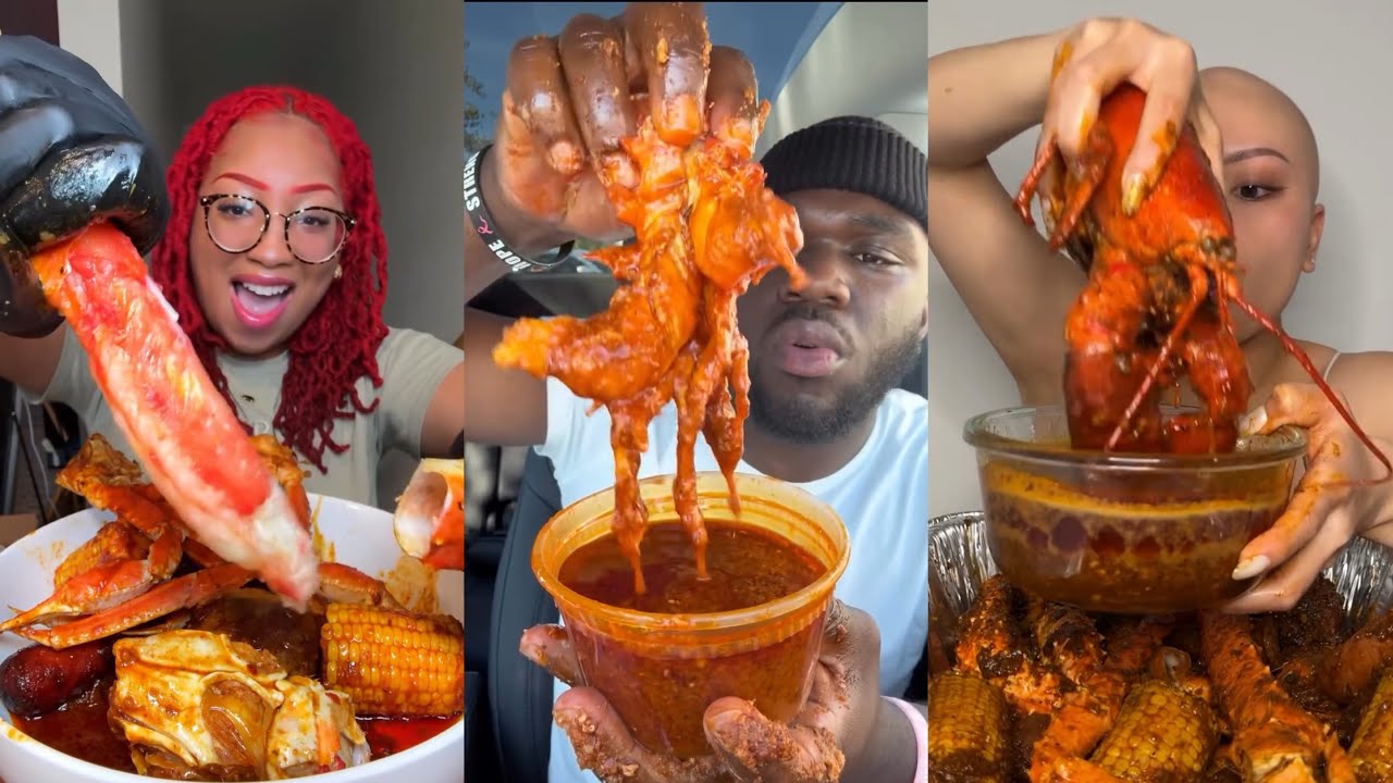 Tiktok Mukbang Compilation | Seafood Boil Mukbang Compilation | Crab,Shrimp, Lobster &More! 