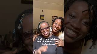 Adding loc accessories i created to my mum’s locs..#loc #locjourney #locjewelry #locaccessories