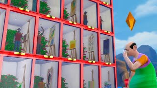 I Forced 100 People To Paint For 50 Years in The Sims 4