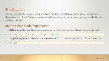 How to Dynamically Add Classes to HTML Elements with JavaScript or jQuery