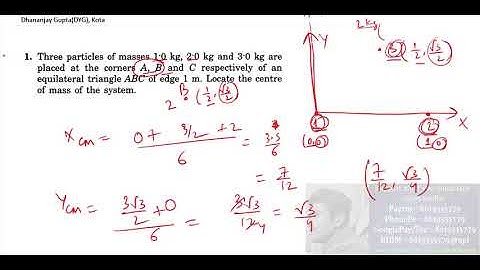 4.Center Of Mass linear momentum collision-HC Verma Exercise Q1-Q10 JEE Main NEET Class 11 DYG Kota