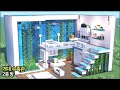 ⛏️ 마인크래프트 인테리어 강좌 :: 🐬 거대한 수족관이 있는 2층 집꾸미기 🏘️ [Minecraft Huge Aquarium Duplex Room Interior Build]