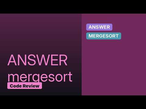 Merge Sort from Scratch in Python