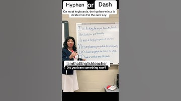 Hyphen - or Dash — not the same Let me explain