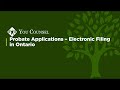 Probate Applications – Electronic Filing in Ontario