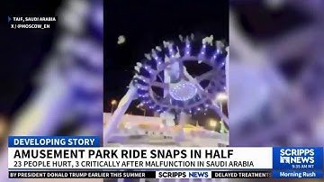 20+ riders injured after amusement park ride snaps in half