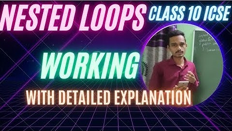 nested loops | computer application | class 10/9 icse | 2023 | learn easily | @padhaikrlo | java