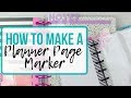 How To Make a Happy Planner Page Marker or Tabs Using a Silhouette and Vinyl - Make It Monday