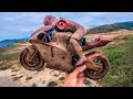 Small Kawasaki Ninja 1/4 - Restoration Abandoned RC Racing Motorcycle