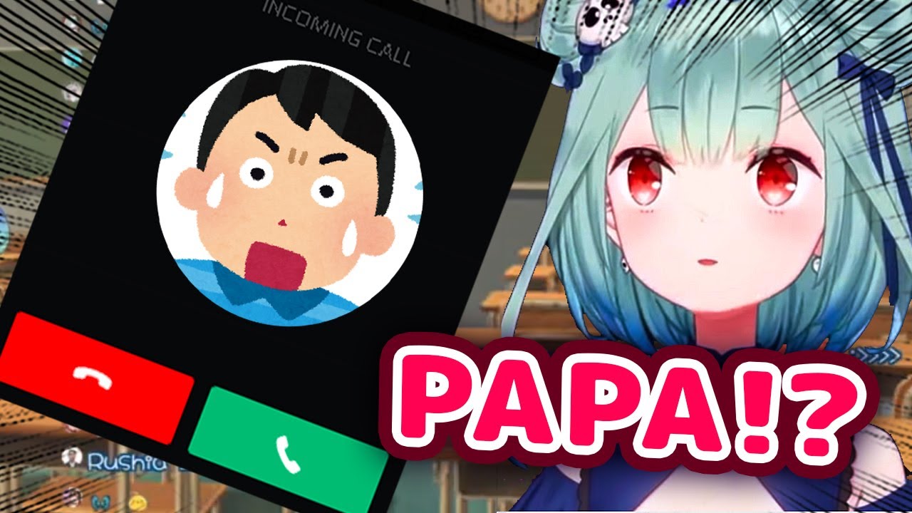 Rushia Answers A Call From IRL Papa During Stream【ENG Sub/Hololive】