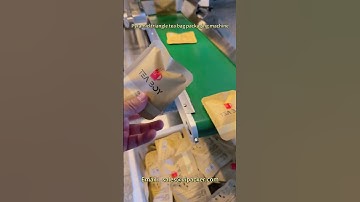 Pyramid triangle tea bag packaging machine for Polish herbal tea #pyramidtea #pyramidteamachine