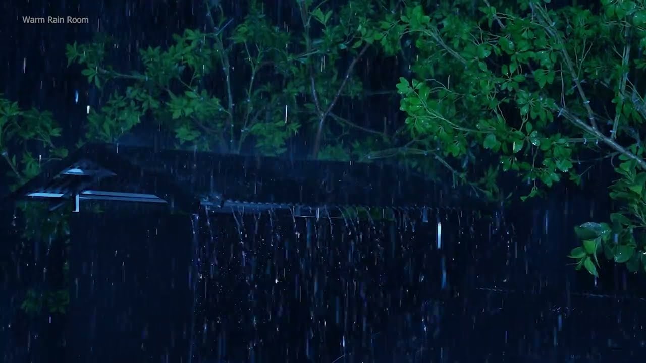 ⚡Powerful Thunderstorm Rain Sounds for Sleeping | Heavy Rainstorm & Very Strong Thunder on Tin Roof