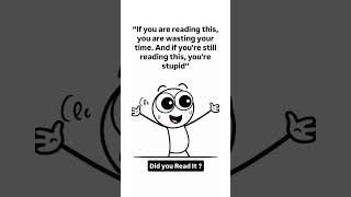 If You’re Still Reading This… You Lost 😂 | Stickman Meme #shorts #funny #stickmananimation animation