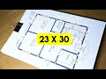 23 x 30 simple ground floor plan ii 23x30 chota ghar ka naksha ii 23 by 30 home design