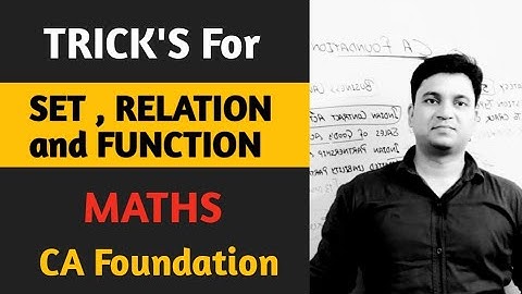 CA Foundation Maths l Set Relation and Function l Tricks l CTC Classes