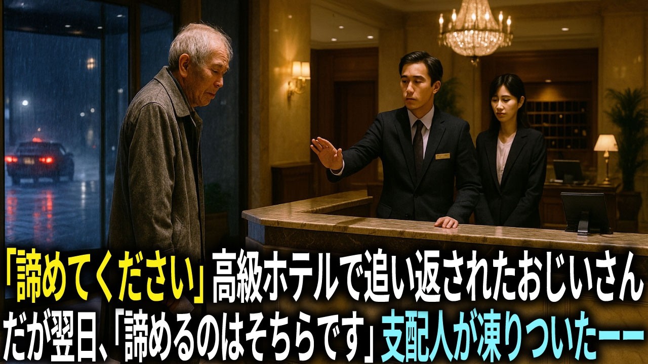 「諦めてください」高級ホテルで追い出されたおじいさん。だが翌日、「諦めるのはそちらです」支配人が凍りついたーー。