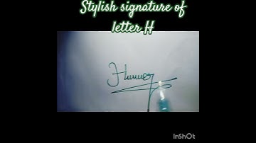 Stylish signature of letter H 😍 Comment your name 🥰 How to sign various names ❤️ #art #shorts