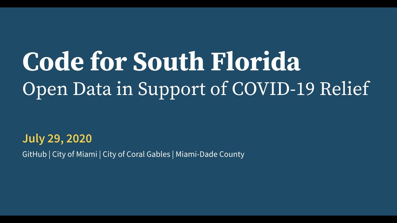 How Do You Respond to a Pandemic, Leveraging Open Data? | Open Data in ...