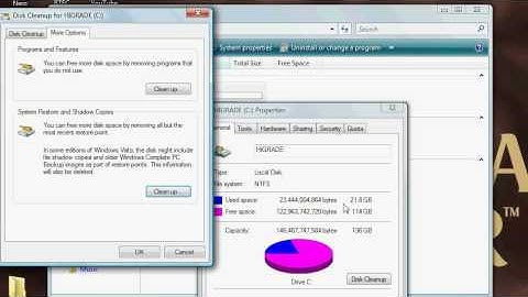 How to free up Disk Space [ Windows Vista ] NO SOFTWARE NEEDED